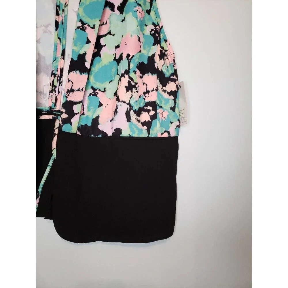 Gentle Fawn Womens M Rochester Vest Black Open Front Watercolor Abstract NWT $90 - Picture 3 of 8